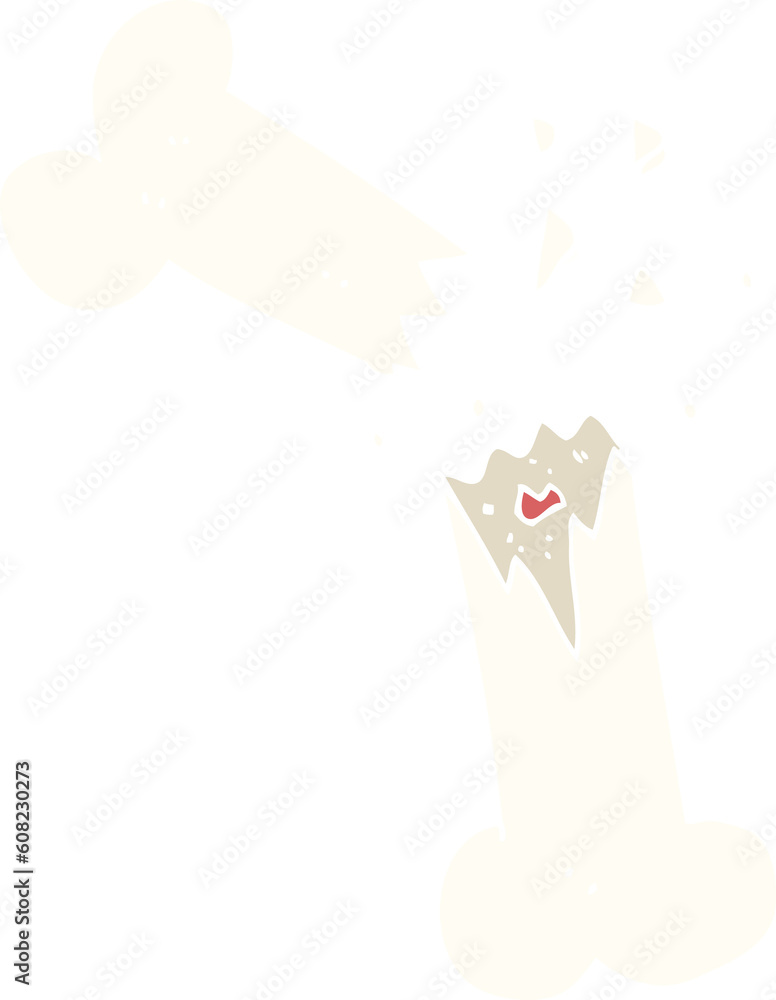 Fototapeta premium flat color illustration of broken bone