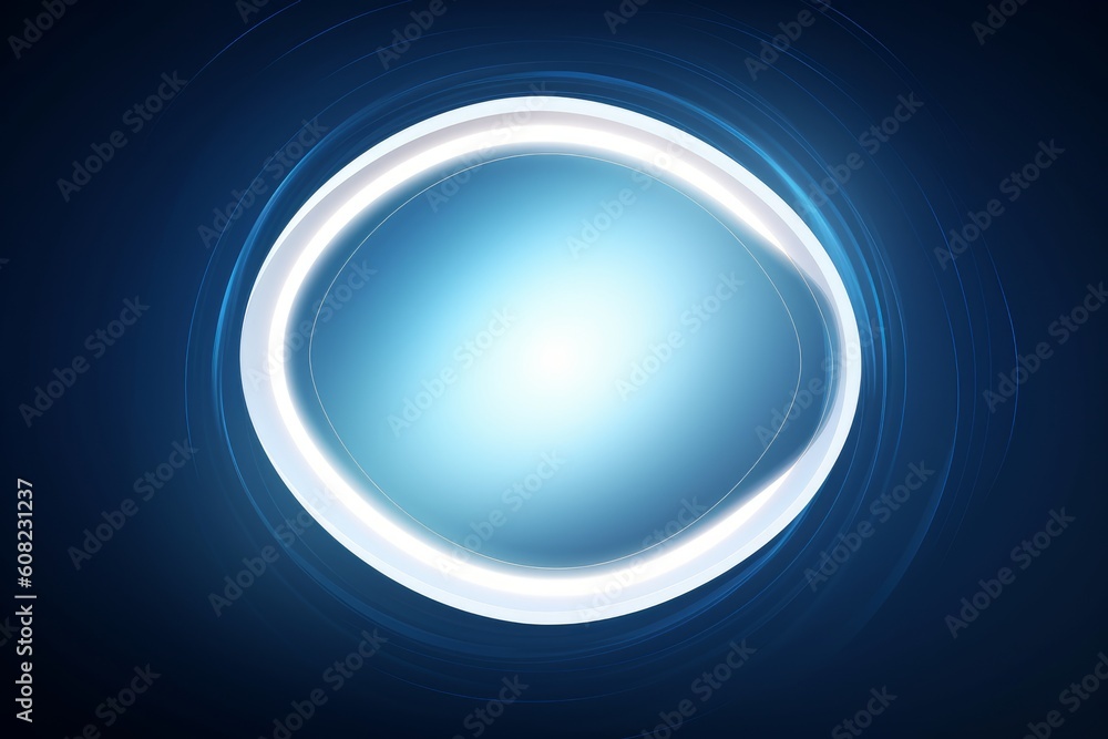 Abstract blue background with a white oval in the center, Generative ai Abstract blue background with a white oval in the center, Generative ai