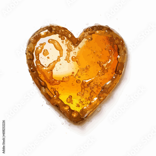 Brewing Love: A Frothy Heart of Celebration