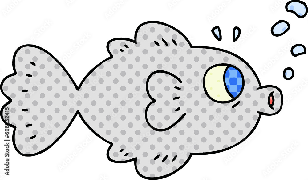 comic book style quirky cartoon fish comic book style quirky cartoon fish