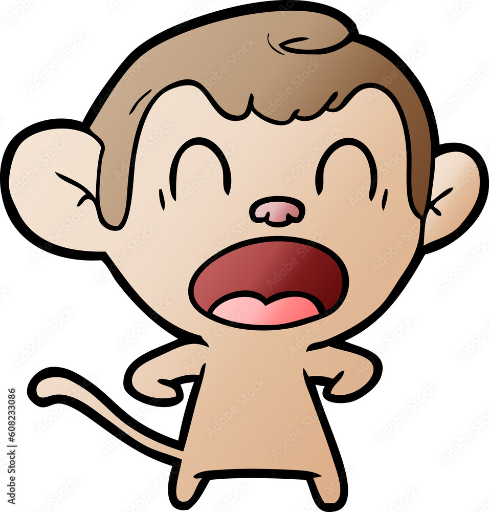 shouting cartoon monkey shouting cartoon monkey