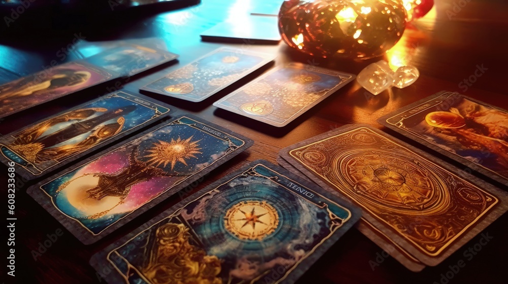 The enigmatic tarot reading, shrouded in symbolism and mystery, holds the key to unlocking the hidden truths of one's life. Generated by AI. The enigmatic tarot reading, shrouded in symbolism and mystery, holds the key to unlocking the hidden truths of one's life. Generated by AI.