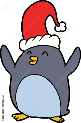 happy christmas penguin