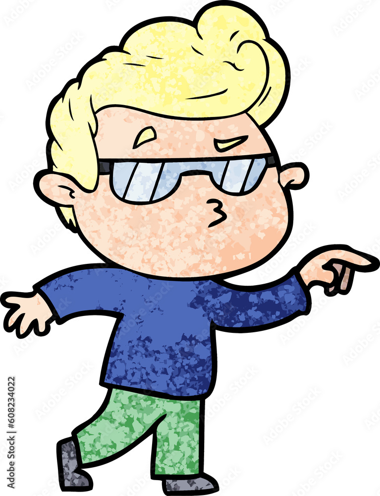 cartoon cool guy