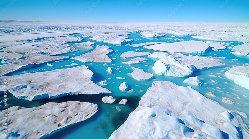 The melting polar ice caps reveal a stark reality of climate change, as ...
