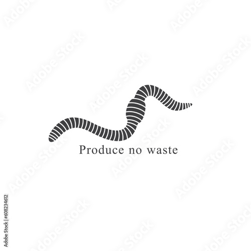 illustration of worm, worm icon, vector art.