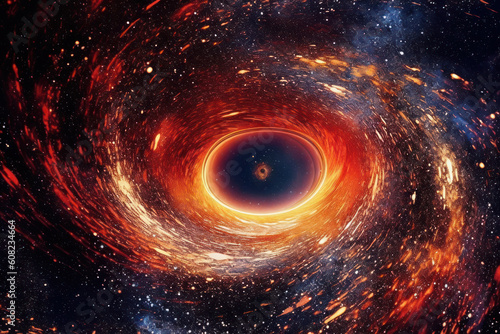 Black hole. Created using generative Al tools.
