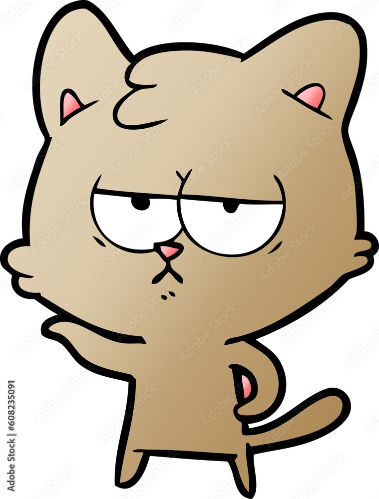 bored cartoon cat bored cartoon cat