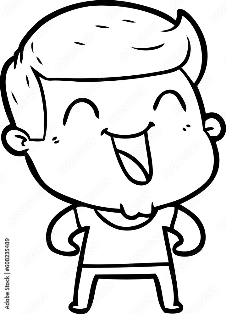 cartoon man laughing