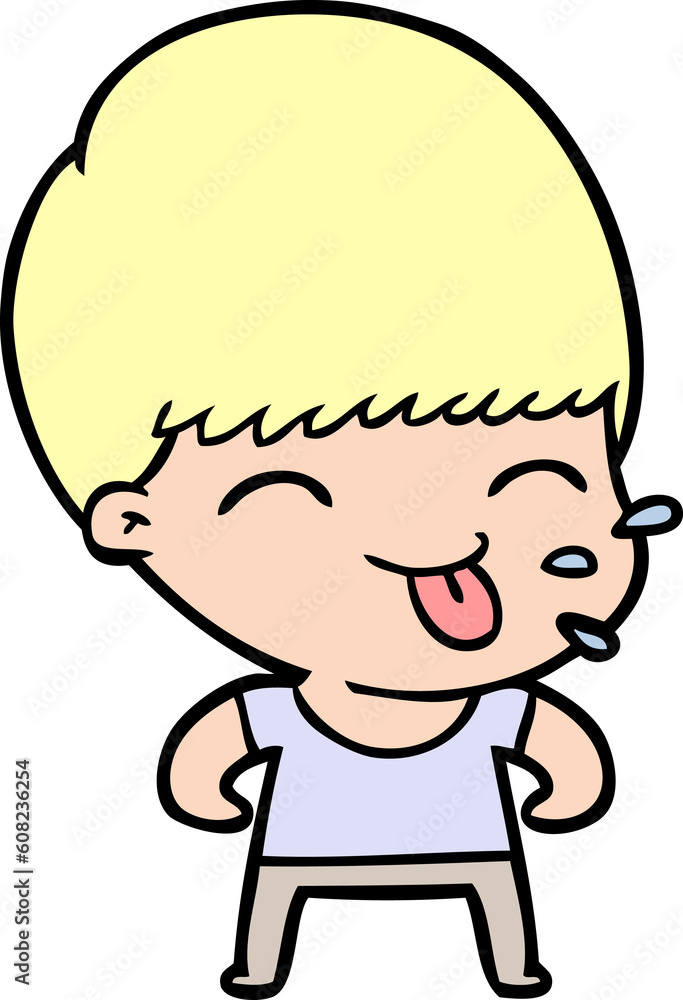 Obraz premium funny cartoon boy