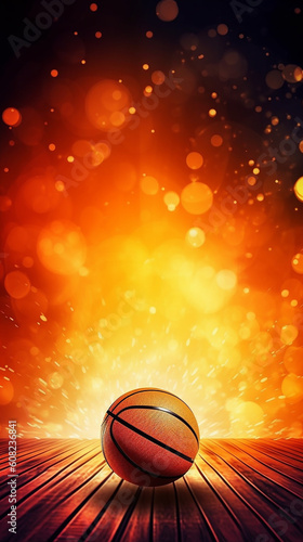 Basketball poster art. Generative ai © oreans