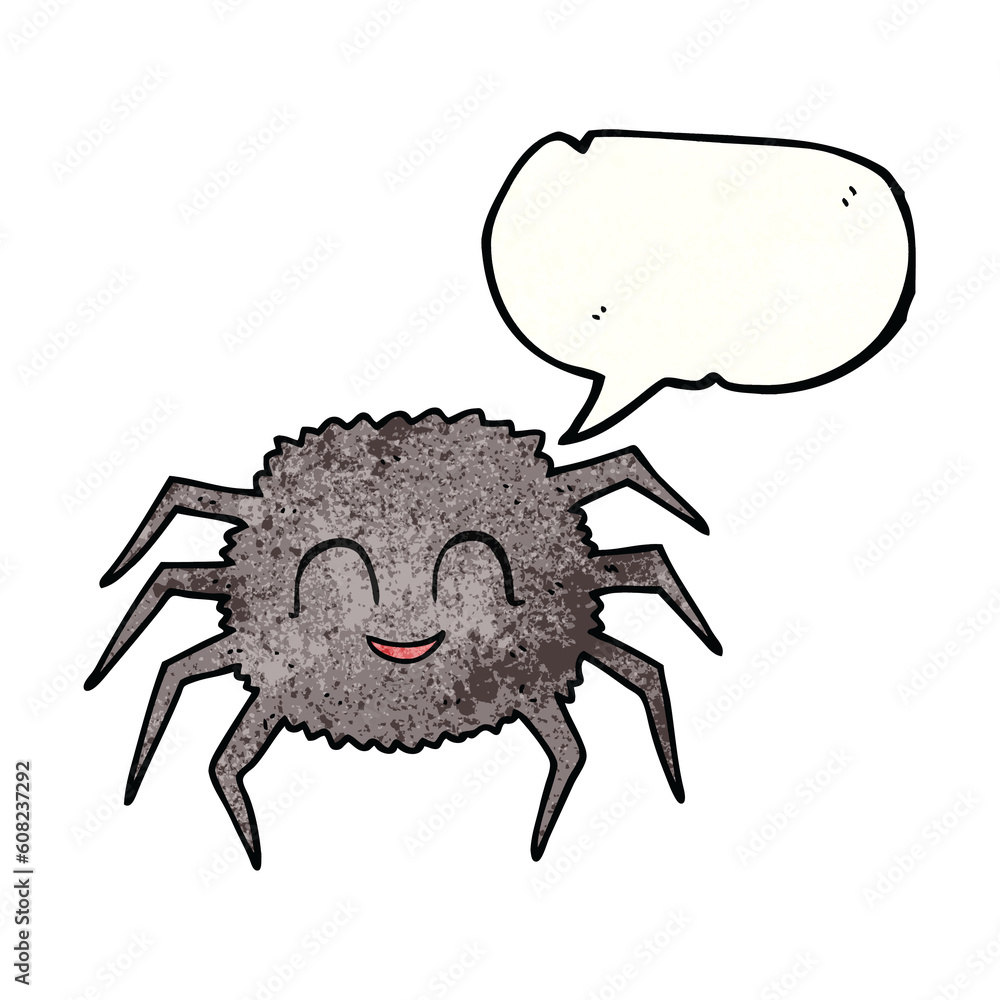 freehand speech bubble textured cartoon spider freehand speech bubble textured cartoon spider