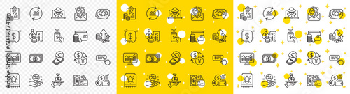 Outline Phone payment, Tax document and Loyalty ticket line icons pack for web with Update data, Bribe, Card line icon. Statistics, Payment, Buy button pictogram icon. Inflation, Fraud. Vector