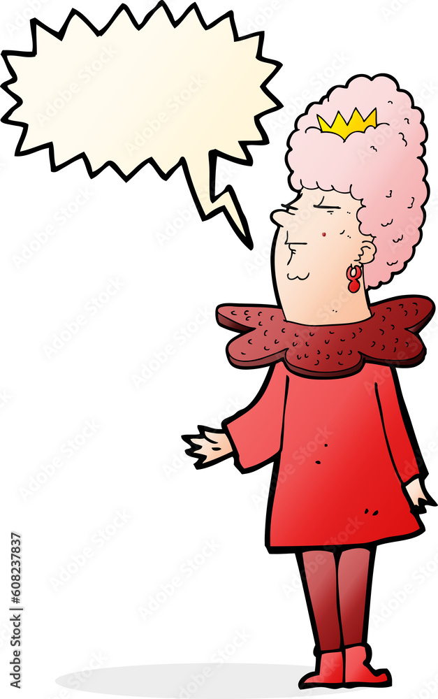 cartoon queen with speech bubble cartoon queen with speech bubble