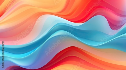 Abstract colorful vector background, liquid wave of light flux for a design brochure, website. The illustration was created by AI.