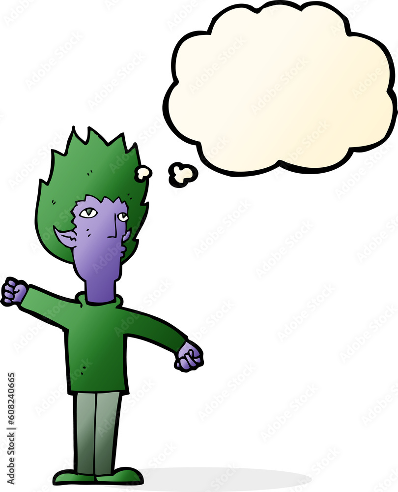 cartoon vampire man with thought bubble cartoon vampire man with thought bubble