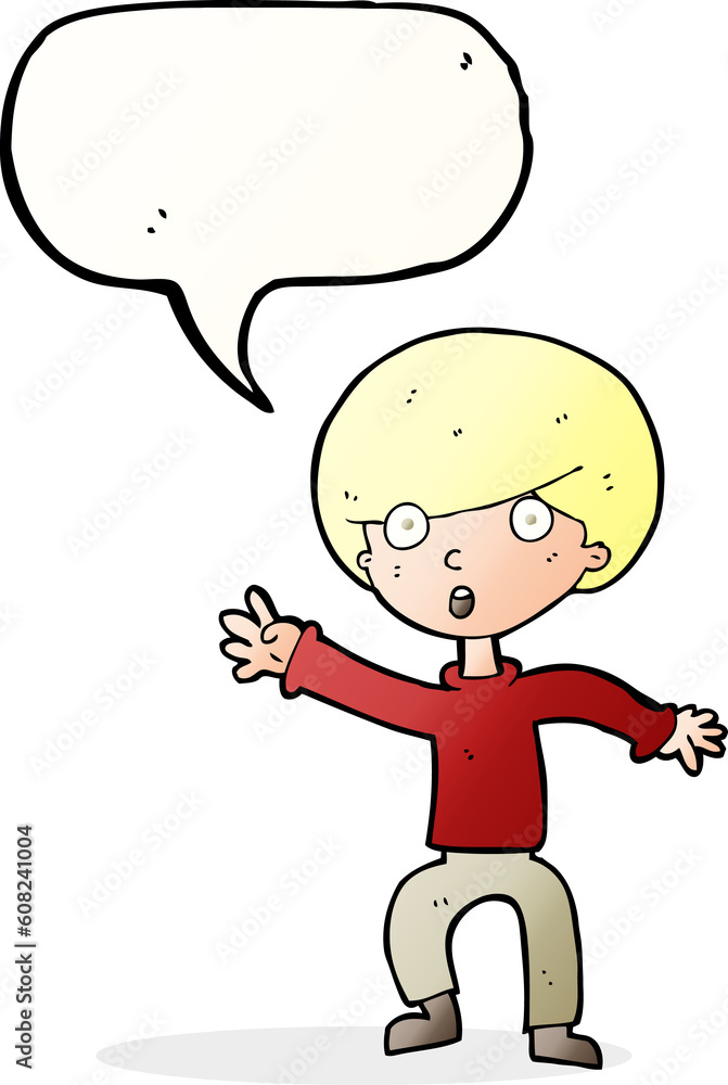 cartoon panicking boy with speech bubble cartoon panicking boy with speech bubble