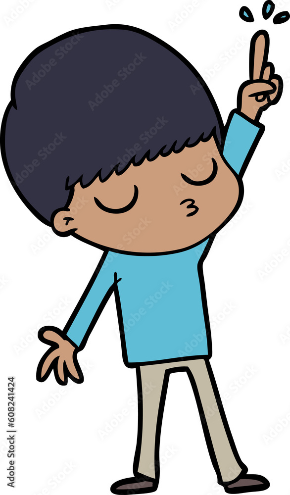cartoon calm boy cartoon calm boy