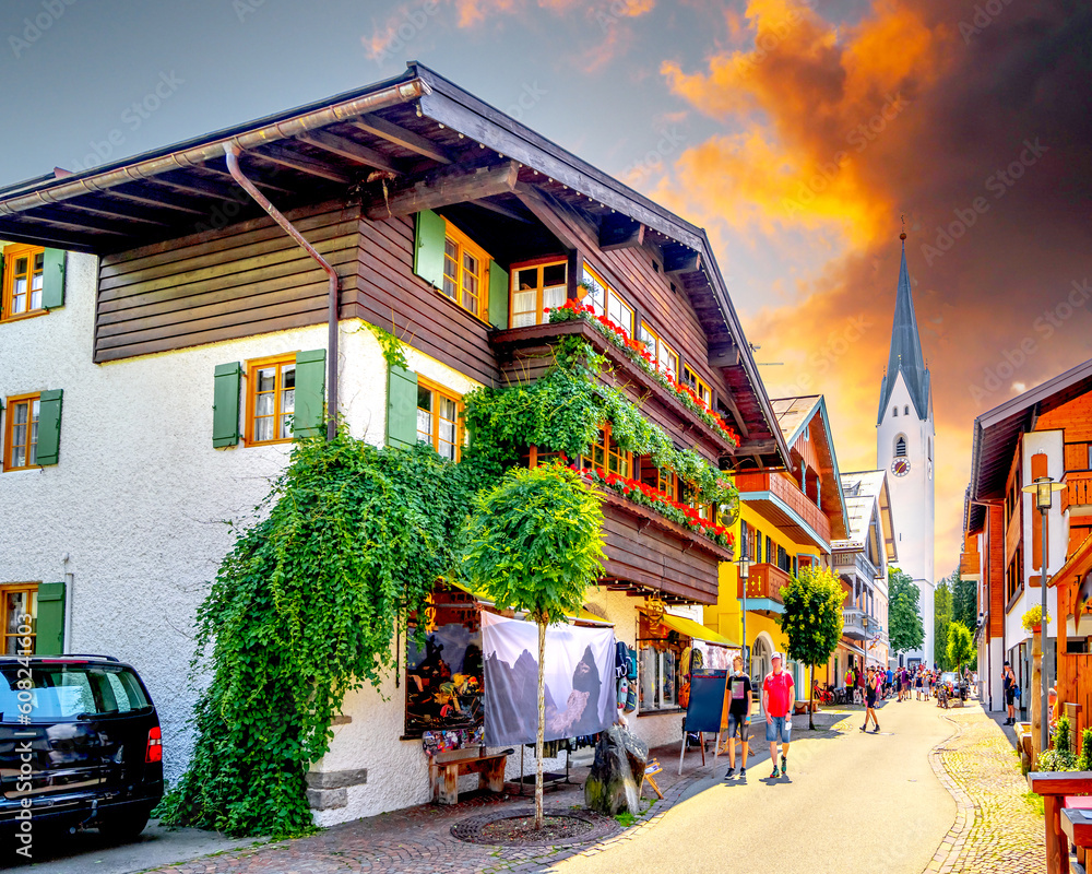 Altstadt, Oberstdorf, Bayern, Deutschland 