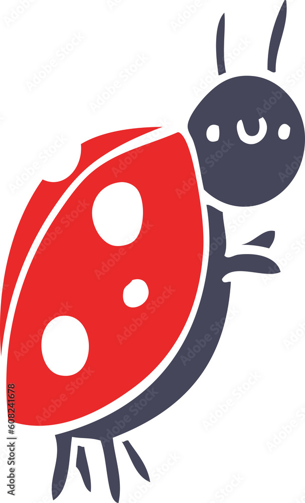 flat color style cartoon ladybug flat color style cartoon ladybug