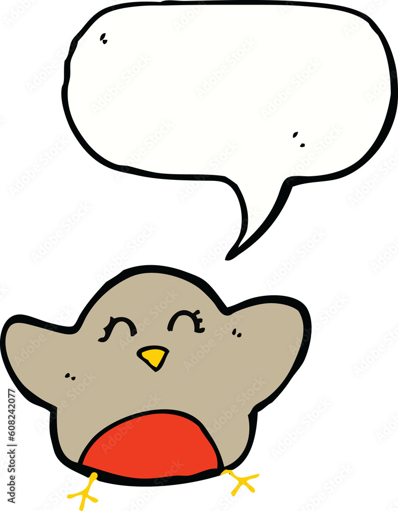 cartoon robin with speech bubble cartoon robin with speech bubble