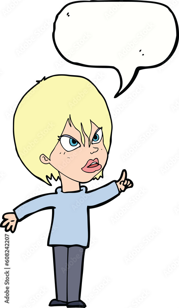 cartoon woman arguing with speech bubble cartoon woman arguing with speech bubble