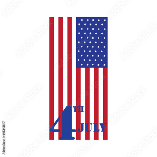 Icono de la bandera americana. Vector