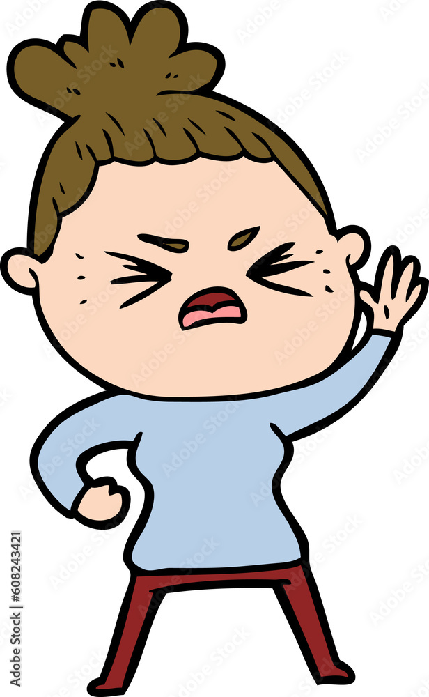 cartoon angry woman cartoon angry woman