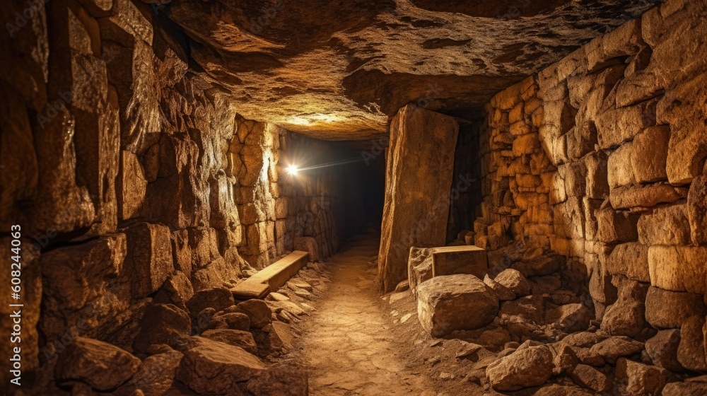 Delve into the depths of a hidden underground chamber, where the whispers of history reverberate through time. Discover a treasure trove of ancient artifacts. Generated by AI. Delve into the depths of a hidden underground chamber, where the whispers of history reverberate through time. Discover a treasure trove of ancient artifacts. Generated by AI.
