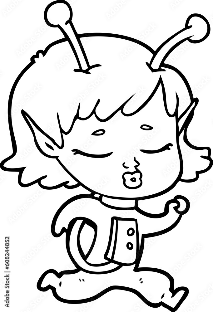 cartoon alien girl cartoon alien girl