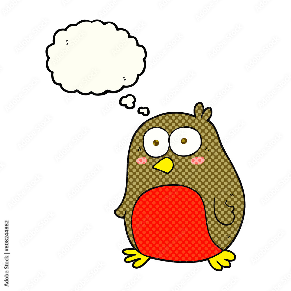 freehand drawn thought bubble cartoon robin freehand drawn thought bubble cartoon robin