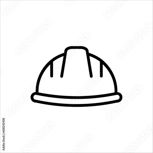 Safety helmet icon. Vector concept illustration for web design. isolated on white background.