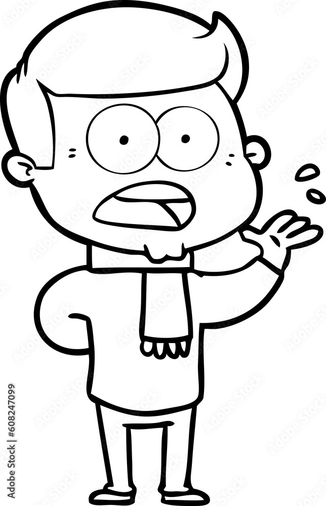 cartoon shocked man cartoon shocked man