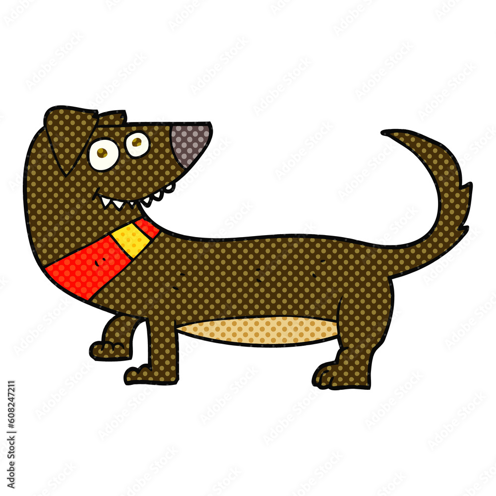 Fototapeta premium freehand drawn cartoon dog