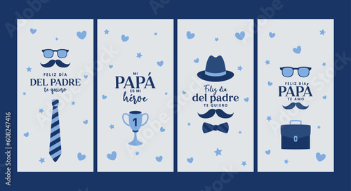 Feliz día del padre. Set de stories.