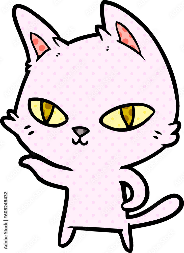 cartoon cat staring cartoon cat staring