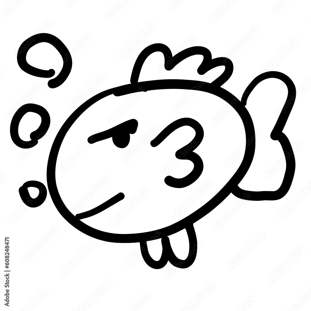 Children's line drawings, symbols Children's line drawings, symbols