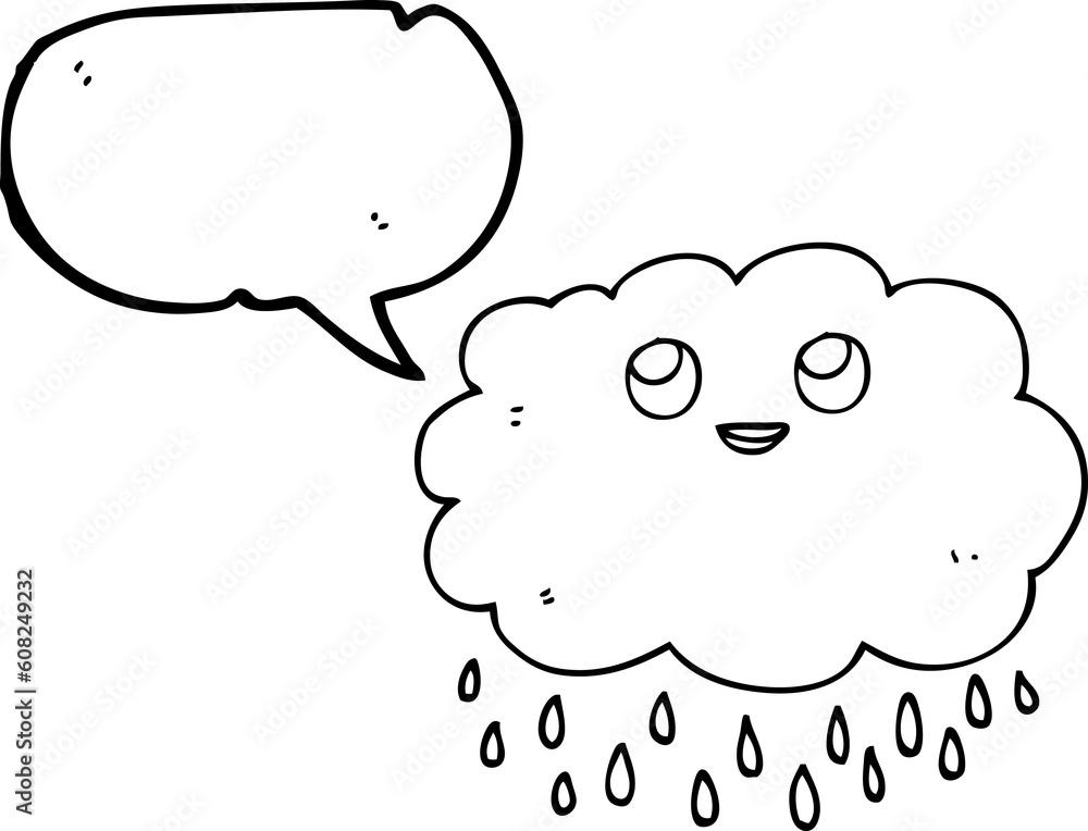 freehand drawn speech bubble cartoon raincloud freehand drawn speech bubble cartoon raincloud