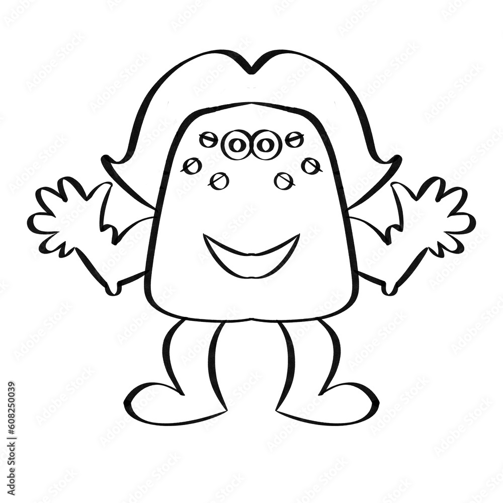Monster clipart, illustration, alien, funny Monster clipart, illustration, alien, funny