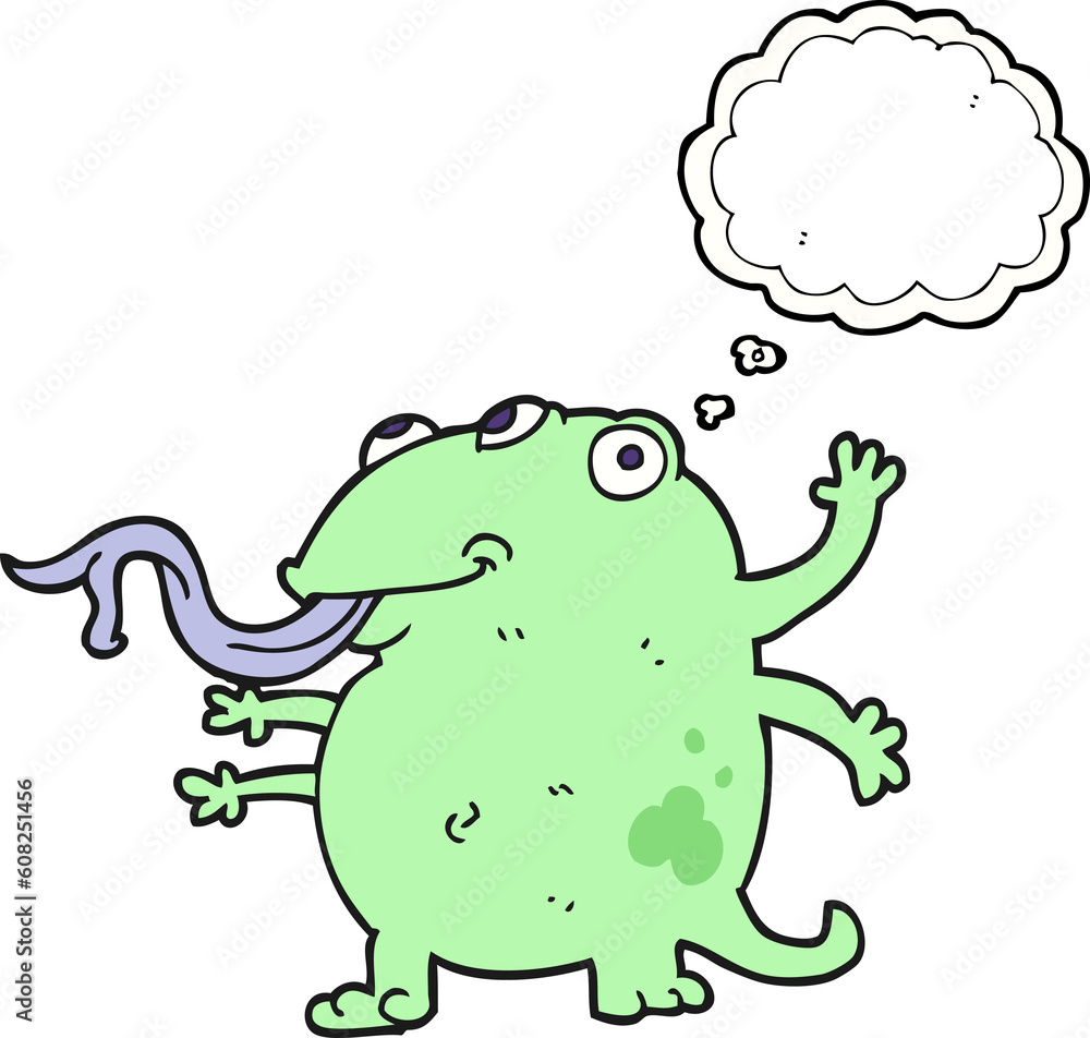 freehand drawn thought bubble cartoon alien freehand drawn thought bubble cartoon alien