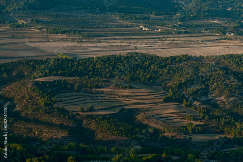 Dry farming fields in the area of Alcoy, Costa Blanca, Alicante, Spain photo