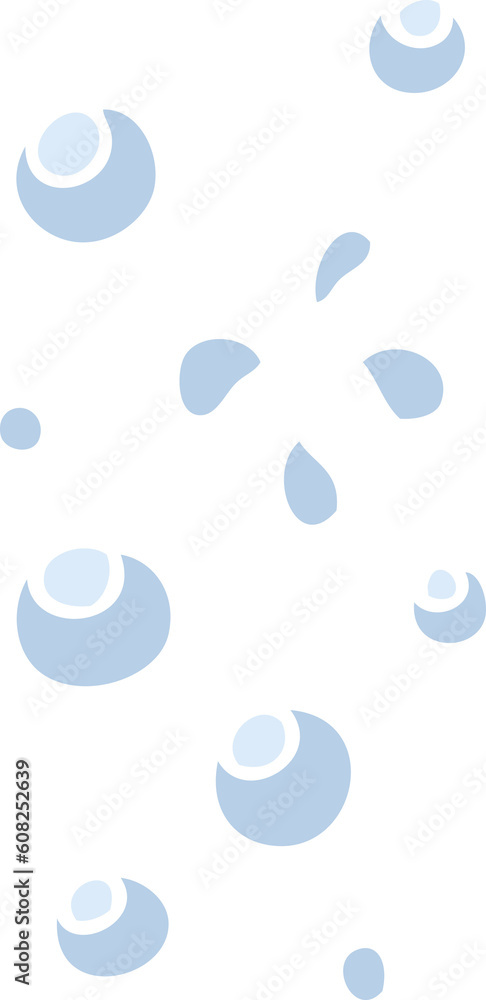flat color illustration of bubbles