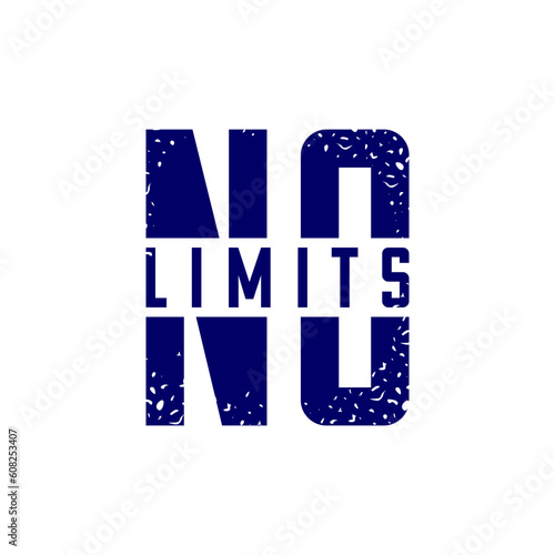 No limits icon in grunge style. No limits minimal design for logo, symbol and sign isolated on white background. Vector illustration