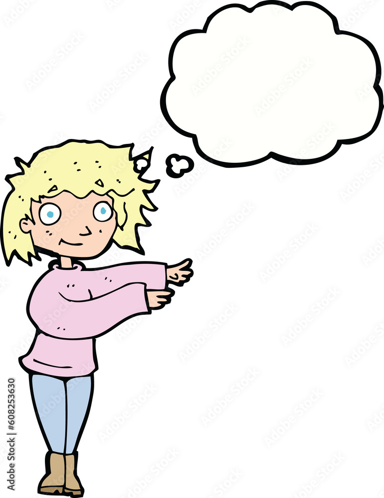 cartoon dancing woman with thought bubble cartoon dancing woman with thought bubble