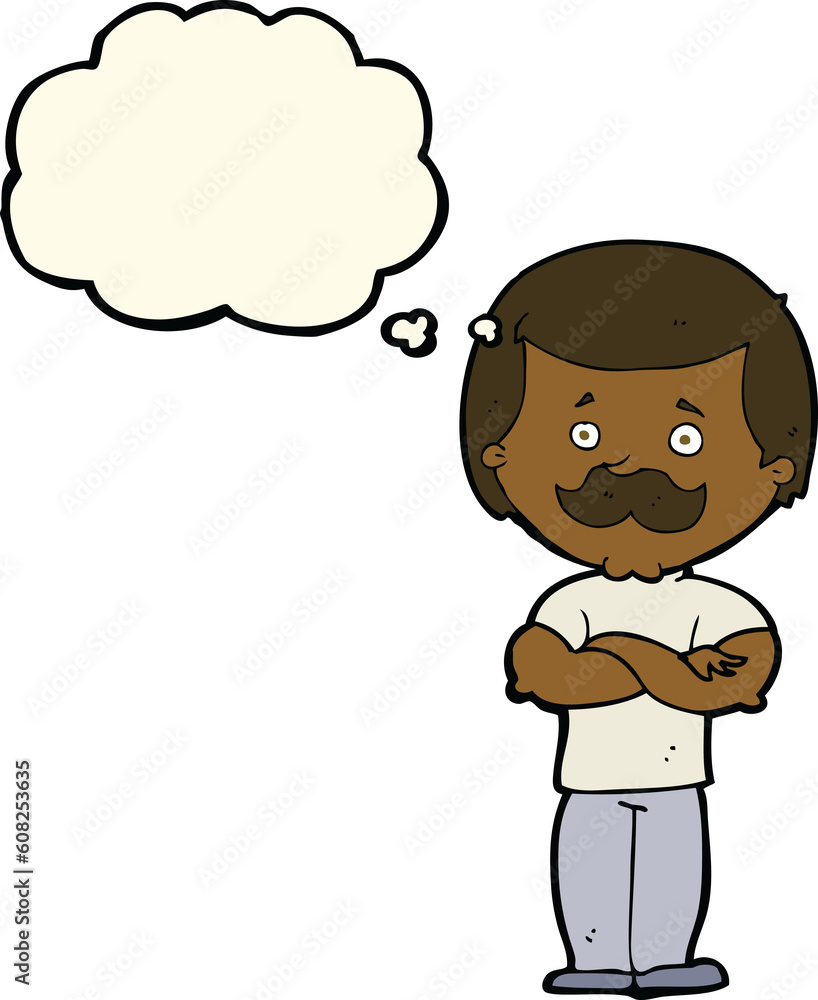 cartoon manly mustache man with thought bubble cartoon manly mustache man with thought bubble