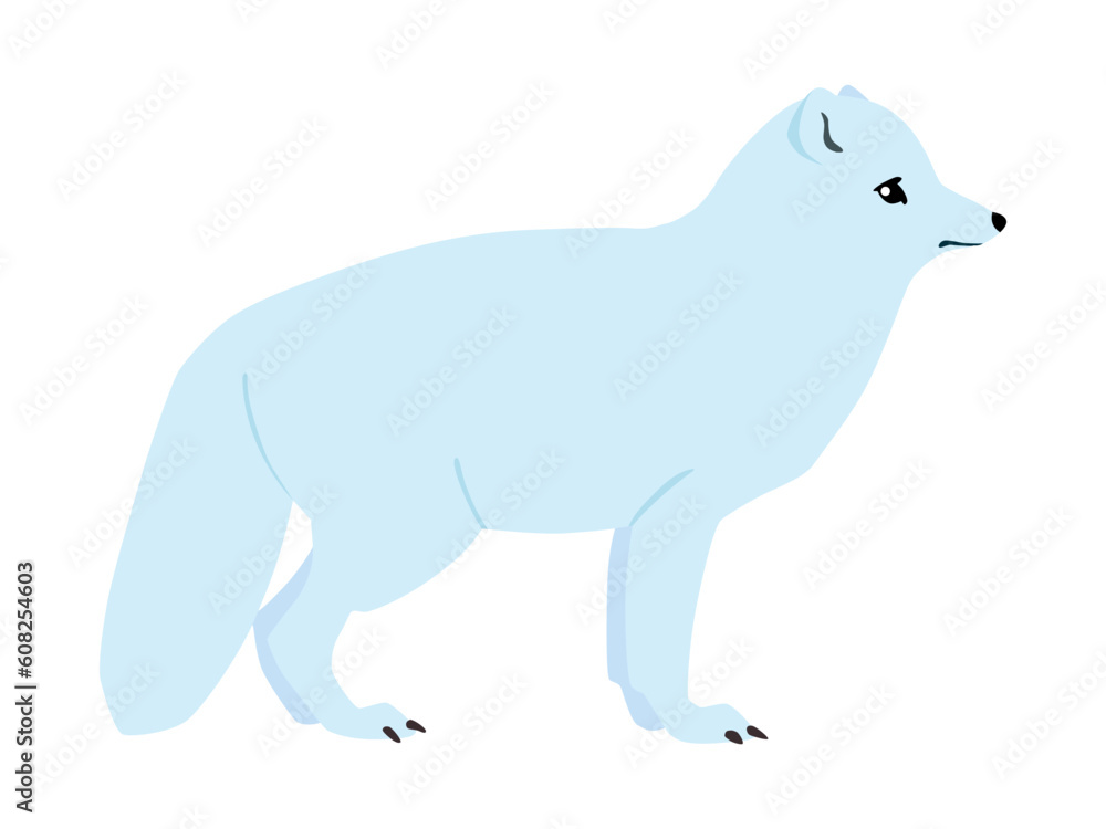Animal illustration. Arctic fox drawn in a flat style. Isolated object on a white background. Vector 10 EPS
Animal illustration. Arctic fox drawn in a flat style. Isolated object on a white background. Vector 10 EPS