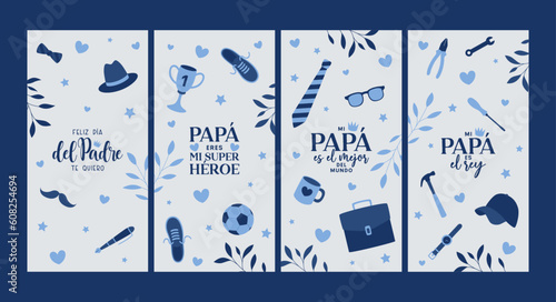 Feliz día del padre. Set de stories.