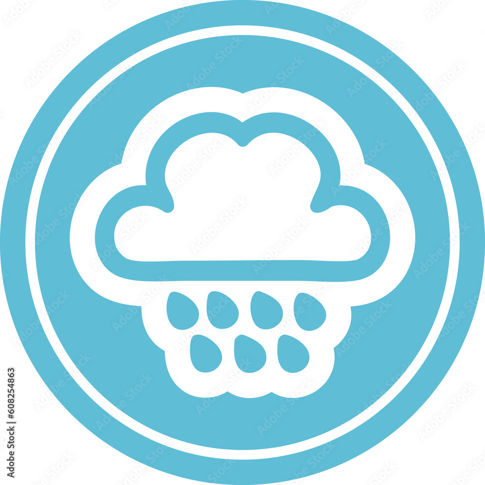 rain cloud circular icon symbol rain cloud circular icon symbol