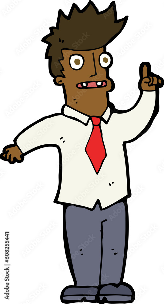 Obraz premium cartoon man with idea