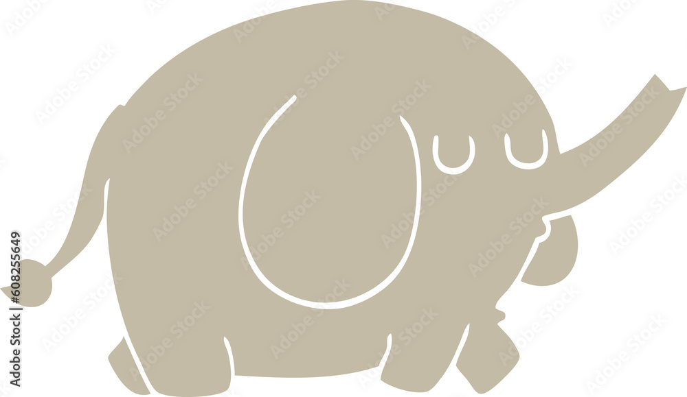 flat color style cartoon elephant flat color style cartoon elephant
